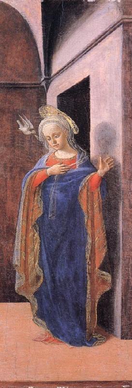 Fra Filippo Lippi The Annunciation:The Virgin Annunciate oil painting image